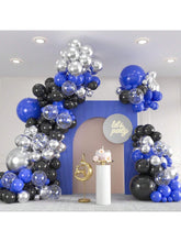 136PCS Blue Black Balloon Garland Kit 5-18 Inch Confetti Balloons Party Decor
