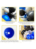 136PCS Blue Black Balloon Garland Kit 5-18 Inch Confetti Balloons Party Decor
