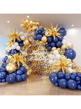 153pcs Navy Blue Gold Balloon Garland Kit Stars Confetti for Graduation Baby Shower