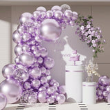 55PCS Metallic Lavender Balloon Garland Kit 5-18 Inch Birthday Anniversary Decor