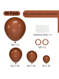 90-Piece Brown Balloon Garland Kit for Graduation, Wedding, or Birthday Parties