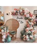 139PCS Bridal Shower Balloon Arch Kit in Sage Green, Pink & Gold
