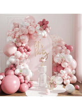 103-Piece Dusty Pink Balloon Arch Kit Pink White Pastel Clear for Party Decor