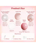 103-Piece Dusty Pink Balloon Arch Kit Pink White Pastel Clear for Party Decor