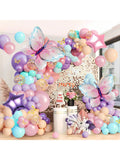 Pink Purple Butterfly Balloon Arch Kit For Birthdays Weddings Parties