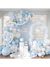 152pcs Light Blue White Balloon Arch Kit Macaron Gold for Party Wedding Shower