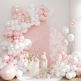 116pcs Pearl Pink Balloon Garland Kit Pink White Balloons Party Decor