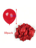 50-Piece 12-Inch Red Latex Balloons for Wedding, Birthday, or Party Decor