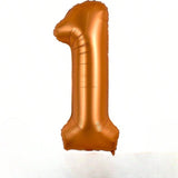 40 Inch Orange Number Balloon for Birthday Wedding and Party Celebrations