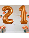 40 Inch Orange Number Balloon for Birthday Wedding and Party Celebrations