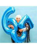40 Inch Blue Number 5 Foil Balloon for Birthday and Anniversary Decor