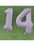 40-Inch Pastel Purple Number 14 Foil Balloon for Birthday or Anniversary Party