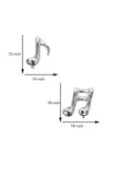 10 Pc Silver Musical Note Foil Balloons for Birthday and Music Themed Party