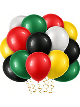 100PCS Juneteenth Latex Balloons Yellow Black White for Freedom Day Party
