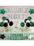 10th Birthday Decorations Green Double Digit Banner Cake Topper