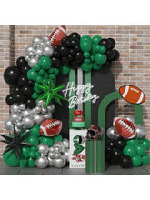 144PCS Video Game Balloon Garland Kit with Green Black Silver Balloons for Parties