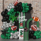 144PCS Video Game Balloon Garland Kit with Green Black Silver Balloons for Parties