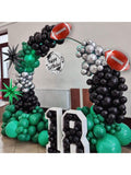 144PCS Video Game Balloon Garland Kit with Green Black Silver Balloons for Parties