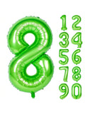 40 Inch Green Number 8 Foil Balloon for Jungle Birthday or Anniversary Decor