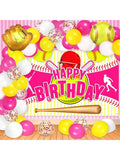 43PCS Softball Banner & 42PCS Balloons Garland Kit Sport Birthday Decor