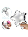 60PCS 10" Colorful Star Foil Balloons Shower Gender Reveal Wedding Decor