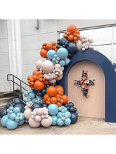 142pcs Blue Balloon Arch Kit with Paw Dog Sunflower Balloons for Puppy Birthday Party