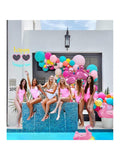 Blue Pink Purple Balloon Hawaii Garland Kit Ohana Theme Party Decor