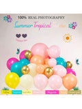 Blue Pink Purple Balloon Hawaii Garland Kit Ohana Theme Party Decor