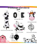 40in Cow Print Number Balloon 1st Birthday Barnyard Theme Party Decor 18pcs Kit