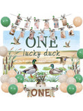 Mallard Duck 1st Birthday Decorations One Lucky Duck Party Kit