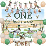 Mallard Duck 1st Birthday Decorations One Lucky Duck Party Kit
