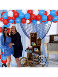 Nautical Shower Decorations Banner Balloon Garland Arch Kit with Net