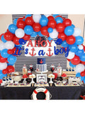 Nautical Shower Decorations Banner Balloon Garland Arch Kit with Net