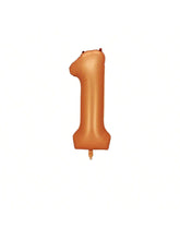 Orange Foil Balloons Number 1, 40 Inch