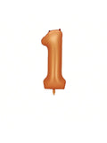 Orange Foil Balloons Number 1, 40 Inch