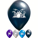 16Pc Music Themed Drum Balloons 12" Latex Birthday Party Decor