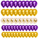 122PCS Purple & Gold Balloon Arch Kit with Confetti for Parties & Weddings