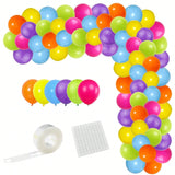 122-Pc Rainbow Balloon Garland Kit with Multicolor Balloons for Parties and Weddings