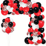 Red White Black Balloon Arch Garland Birthday Wedding Party Decor
