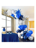 Royal Blue Graduation Balloon Garland Arch Kit Foil Caps Diplomas Stars