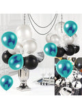Turquoise Black Graduation Decorations 2025/Teal Turquoise Black Balloons 30Pcs Birthday Decorations For Women/Teal Bridal Shower -