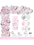 Winter Onederland 1st Birthday Decor with Balloon Garland and Banner