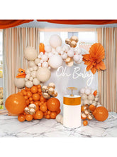 107PCS Fall Colors Balloon Garland Kit with Burnt Orange Balloons for Parties