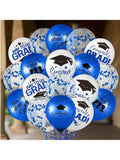 60pcs Graduation Balloon Set with Confetti, Grad Caps & Ribbons for Party Decor