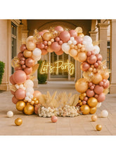136-Piece Boho Balloon Garland Kit Blush Pink Nude White Rose Gold for Party Decor