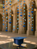 4pcs Royal Blue Graduation Party Decorations Congrats Grad Garland Streamers