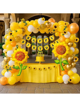 146pcs Sunflower Birthday Party Kit Banner Balloon Arch Table Decor
