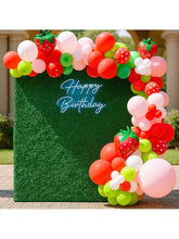 131-Piece Strawberry Balloon Garland Kit for First Birthday and Shower Decor