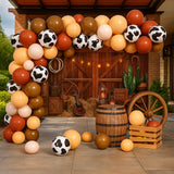 Western Party Balloon Arch Kit Horse Barn Cowboy Banner Birthday Decor