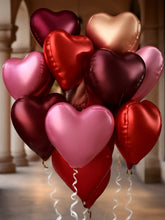 12PCS 18" Heart Foil Balloons for Birthdays Weddings Valentines Anniversaries